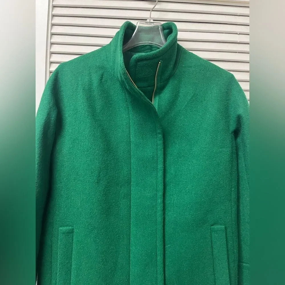 J. Crew ✨Emerald Green Trench Coat✨sz4✨EUC-like new
